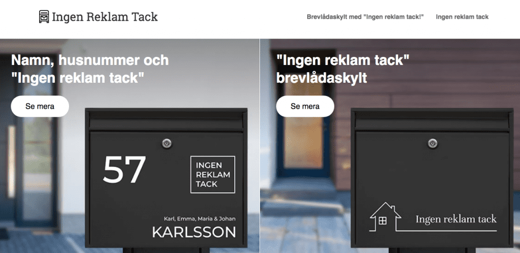 Ingen Reklam Tack
